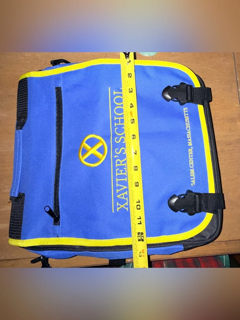 NWOT Loot Crate Blue & Yellow Xavier's School Messenger Bag -14.5x13x4